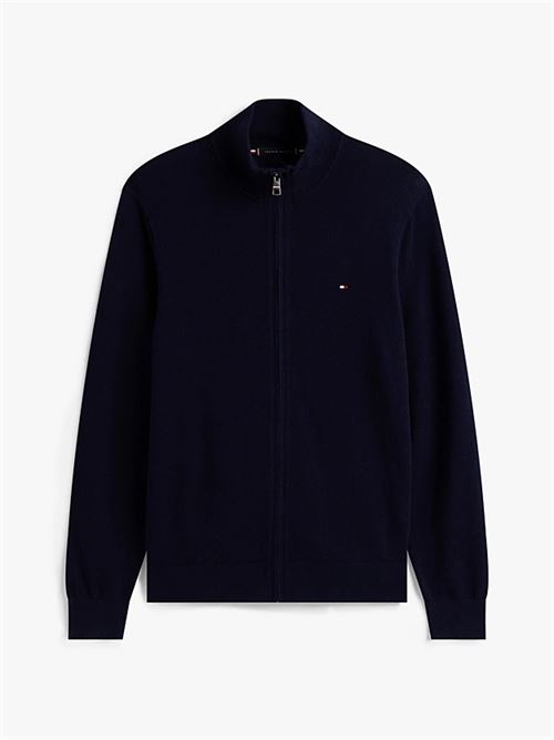pima org ctn cashmere zip thru TOMMY HILFIGER | MW0MW28050DW5